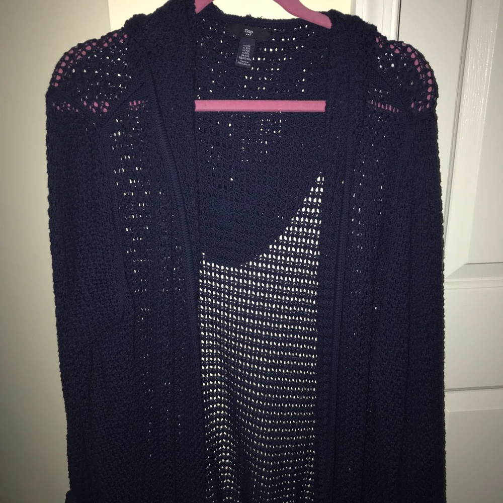 Knitted hooded cardigan
